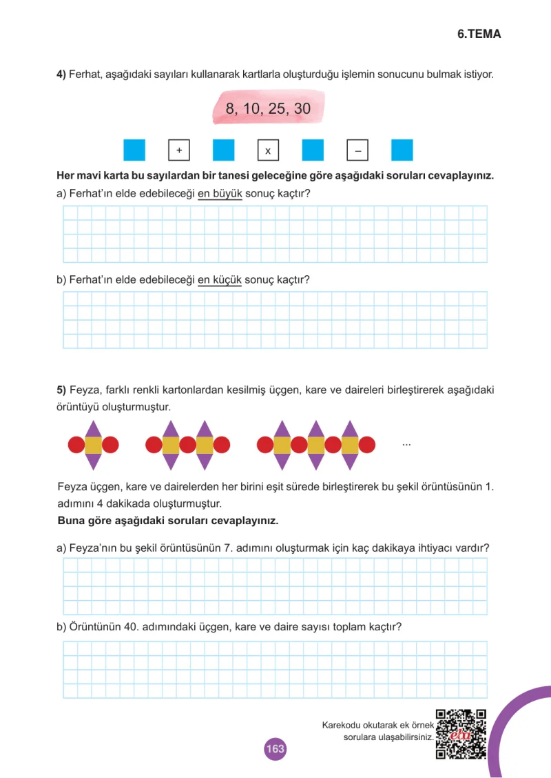 5. Sınıf Matematik Ders Kitabı Cevapları Meb Yayınları 2.Kitap Sayfa 163