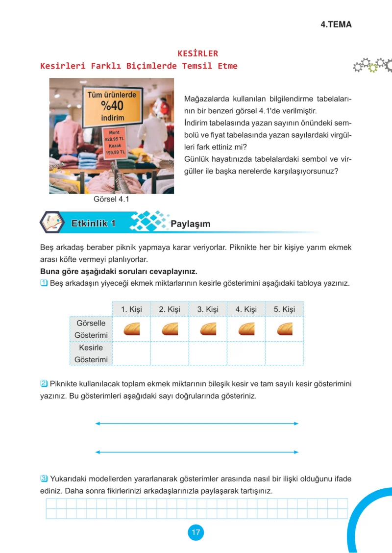 5. Sınıf Matematik Ders Kitabı Cevapları Meb Yayınları 2.Kitap Sayfa 17