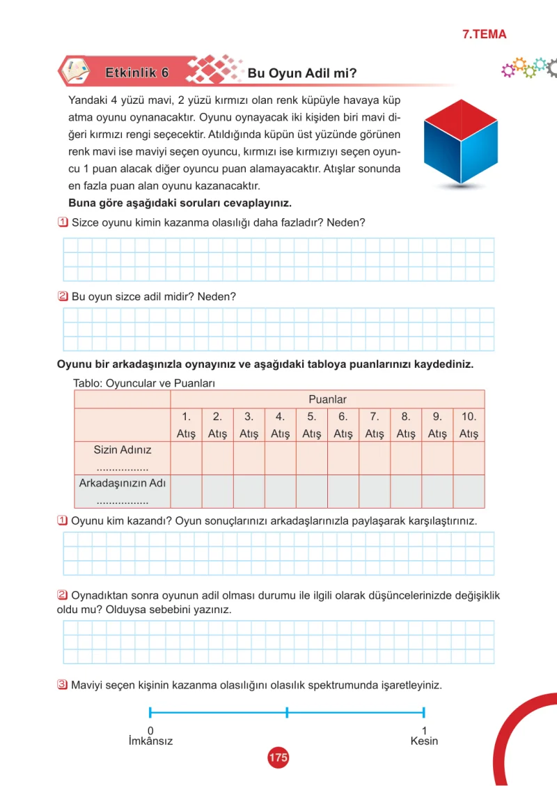 5. Sınıf Matematik Ders Kitabı Cevapları Meb Yayınları 2.Kitap Sayfa 175