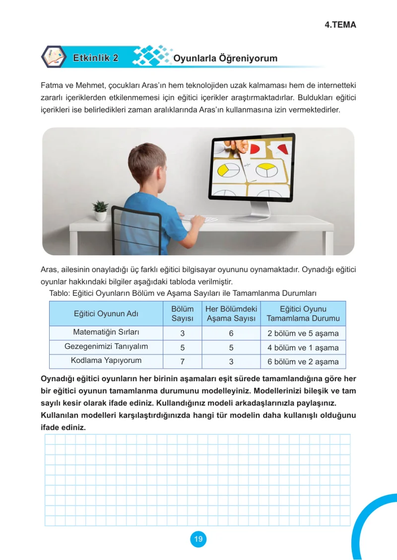 5. Sınıf Matematik Ders Kitabı Cevapları Meb Yayınları 2.Kitap Sayfa 19