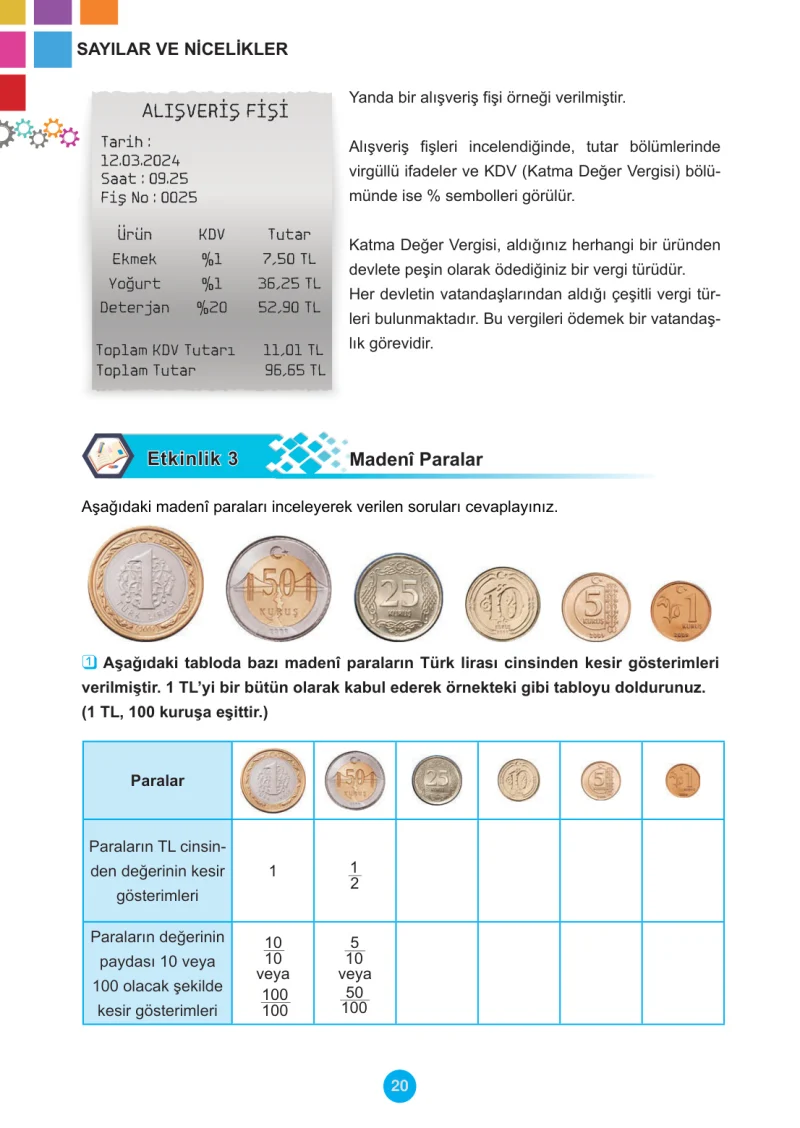 5. Sınıf Matematik Ders Kitabı Cevapları Meb Yayınları 2.Kitap Sayfa 20