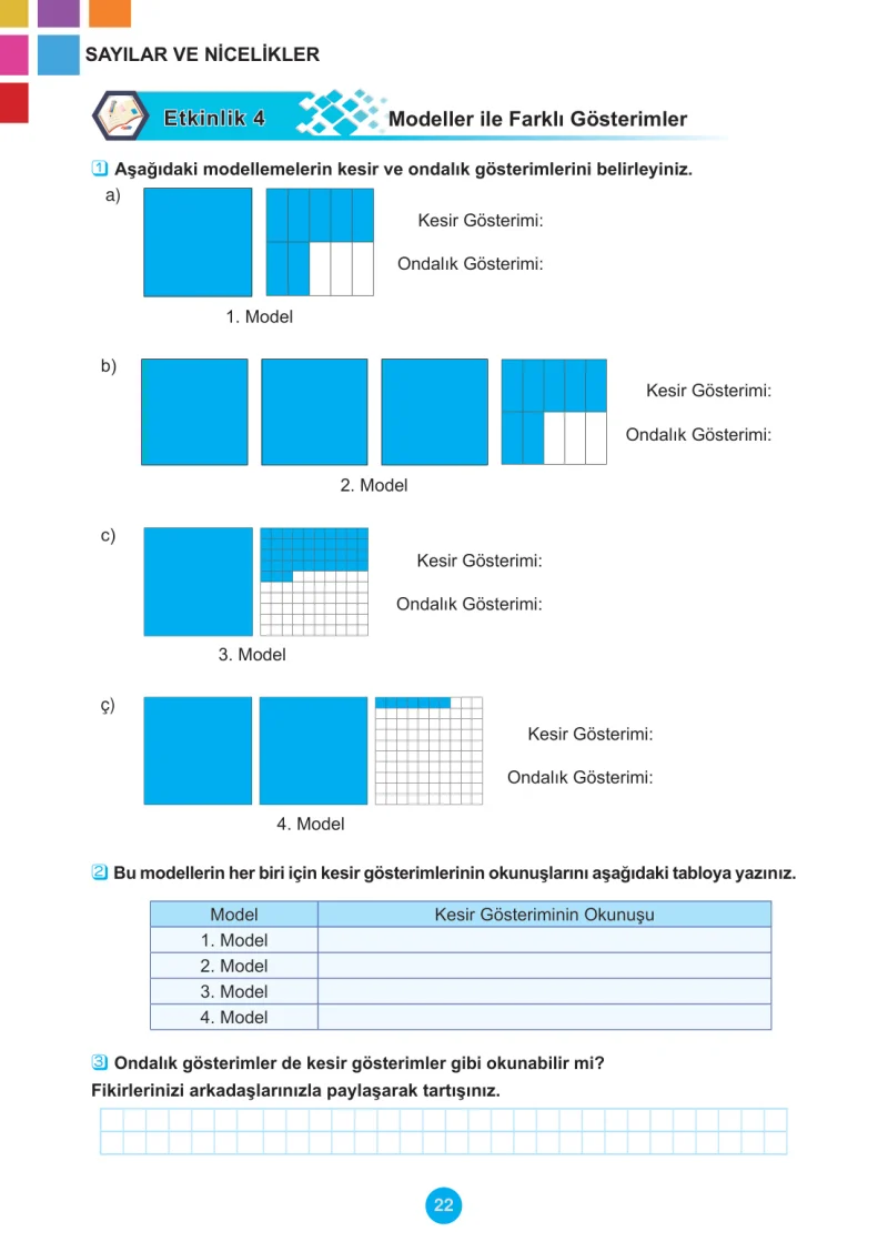 5. Sınıf Matematik Ders Kitabı Cevapları Meb Yayınları 2.Kitap Sayfa 22