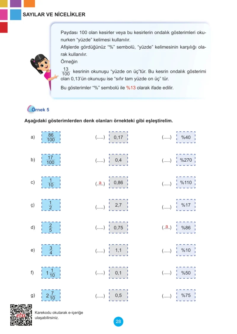 5. Sınıf Matematik Ders Kitabı Cevapları Meb Yayınları 2.Kitap Sayfa 28