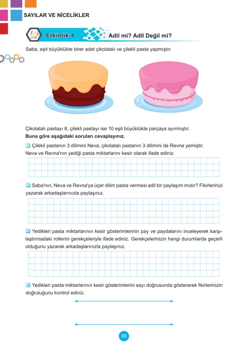 5. Sınıf Matematik Ders Kitabı Cevapları Meb Yayınları 2.Kitap Sayfa 38