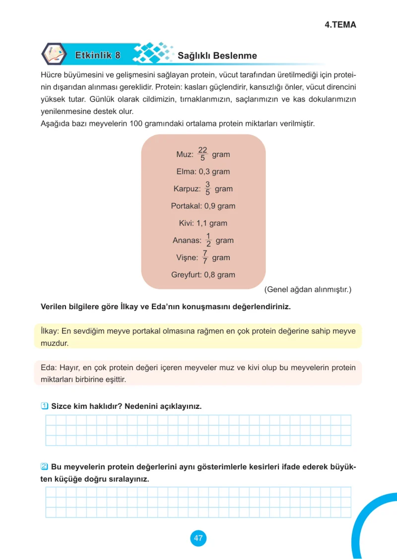 5. Sınıf Matematik Ders Kitabı Cevapları Meb Yayınları 2.Kitap Sayfa 47