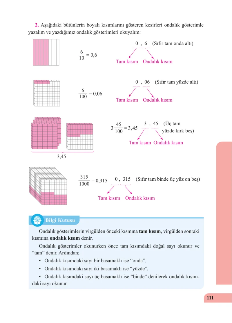 5. Sınıf Matematik Ders Kitabı Cevapları Özgün Yayınları Sayfa 111