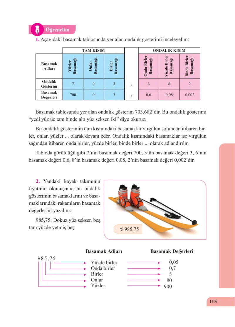 5. Sınıf Matematik Ders Kitabı Cevapları Özgün Yayınları Sayfa 115