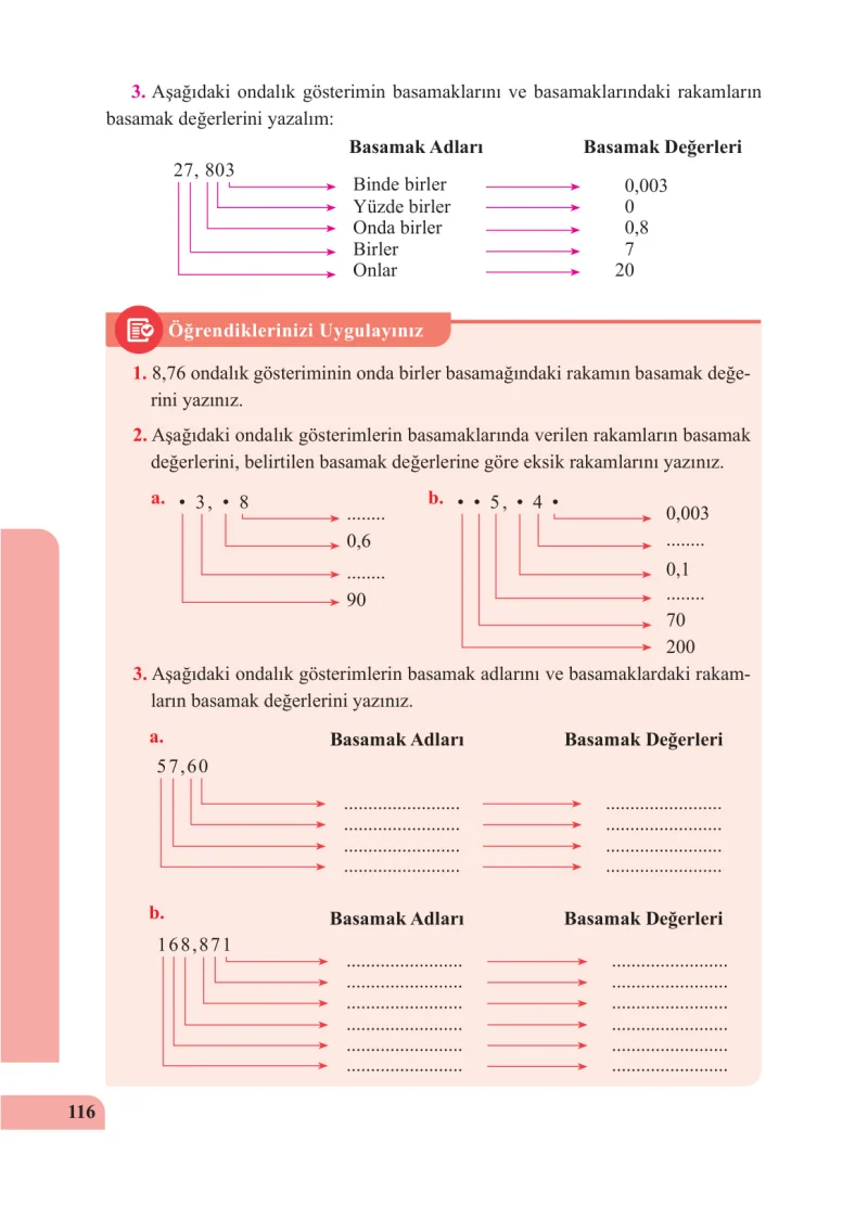 5. Sınıf Matematik Ders Kitabı Cevapları Özgün Yayınları Sayfa 116