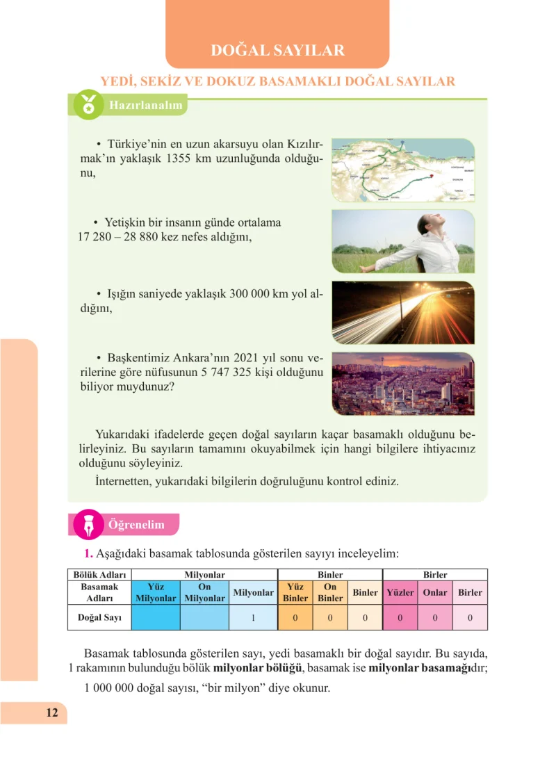 5. Sınıf Matematik Ders Kitabı Cevapları Özgün Yayınları Sayfa 12