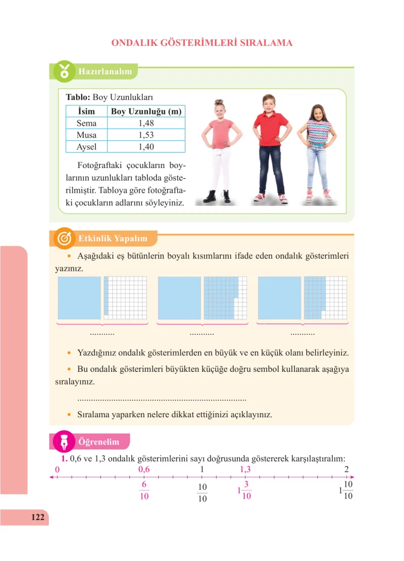 5. Sınıf Matematik Ders Kitabı Cevapları Özgün Yayınları Sayfa 122