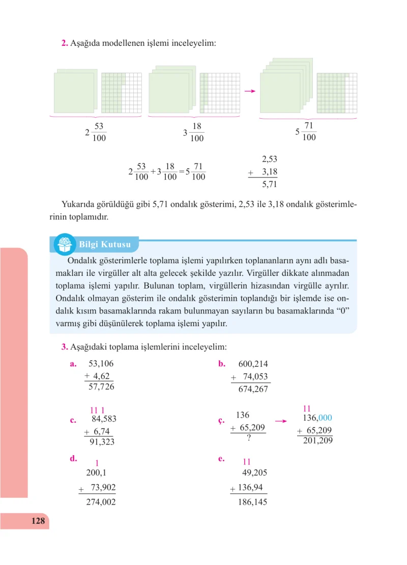 5. Sınıf Matematik Ders Kitabı Cevapları Özgün Yayınları Sayfa 128