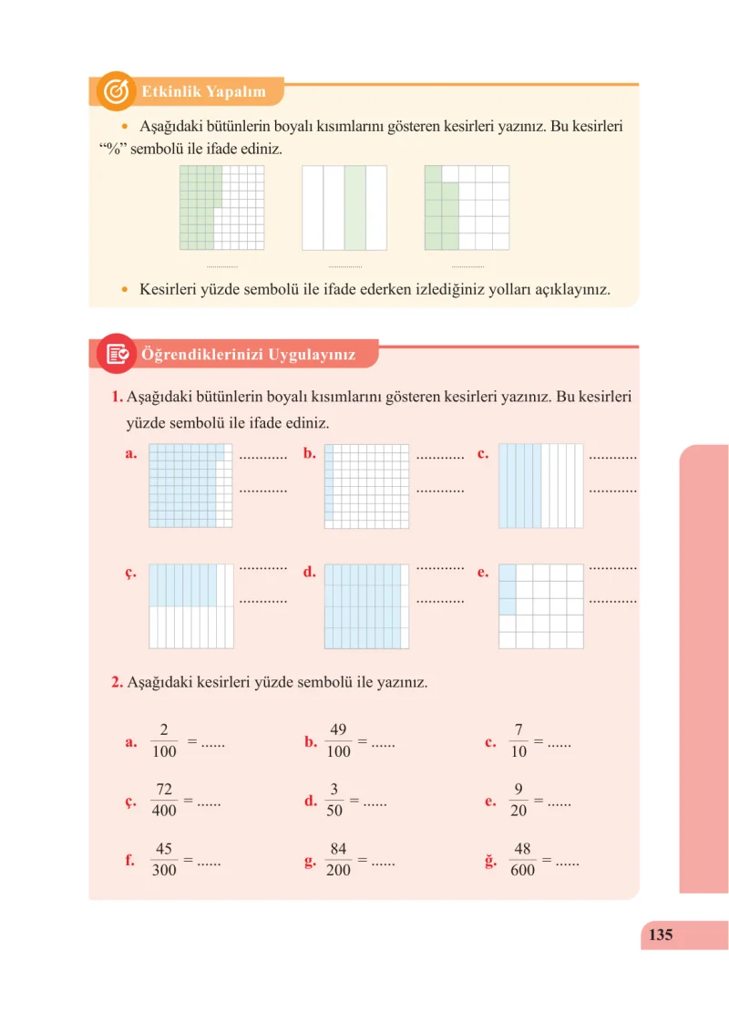 5. Sınıf Matematik Ders Kitabı Cevapları Özgün Yayınları Sayfa 135