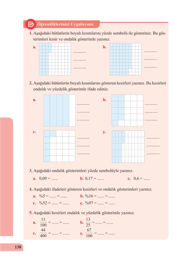 5. Sınıf Matematik Ders Kitabı Cevapları Özgün Yayınları Sayfa 138