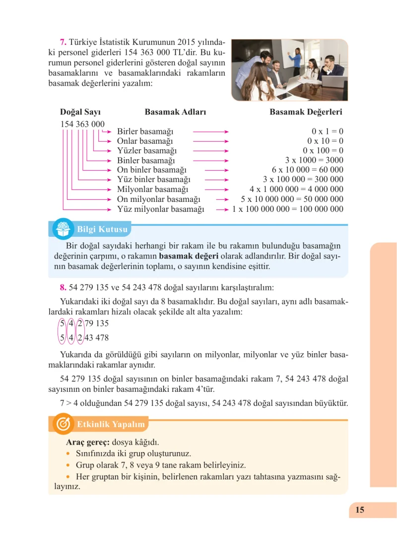 5. Sınıf Matematik Ders Kitabı Cevapları Özgün Yayınları Sayfa 15
