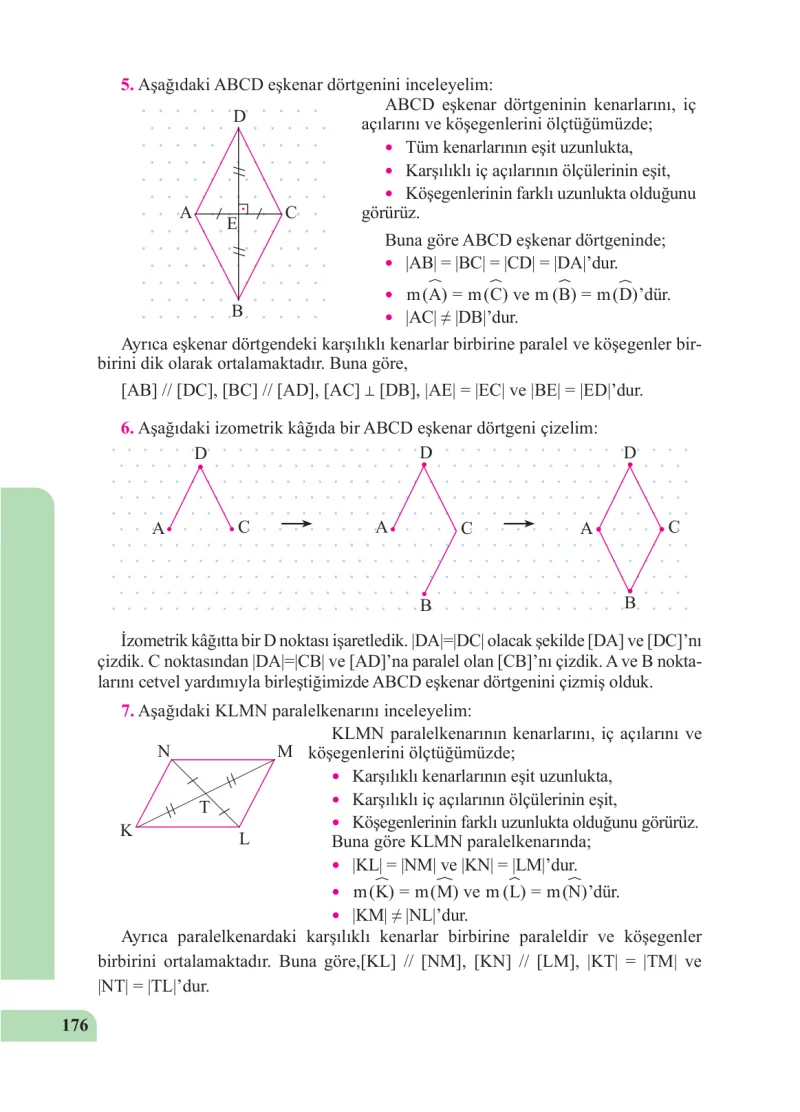 5. Sınıf Matematik Ders Kitabı Cevapları Özgün Yayınları Sayfa 176