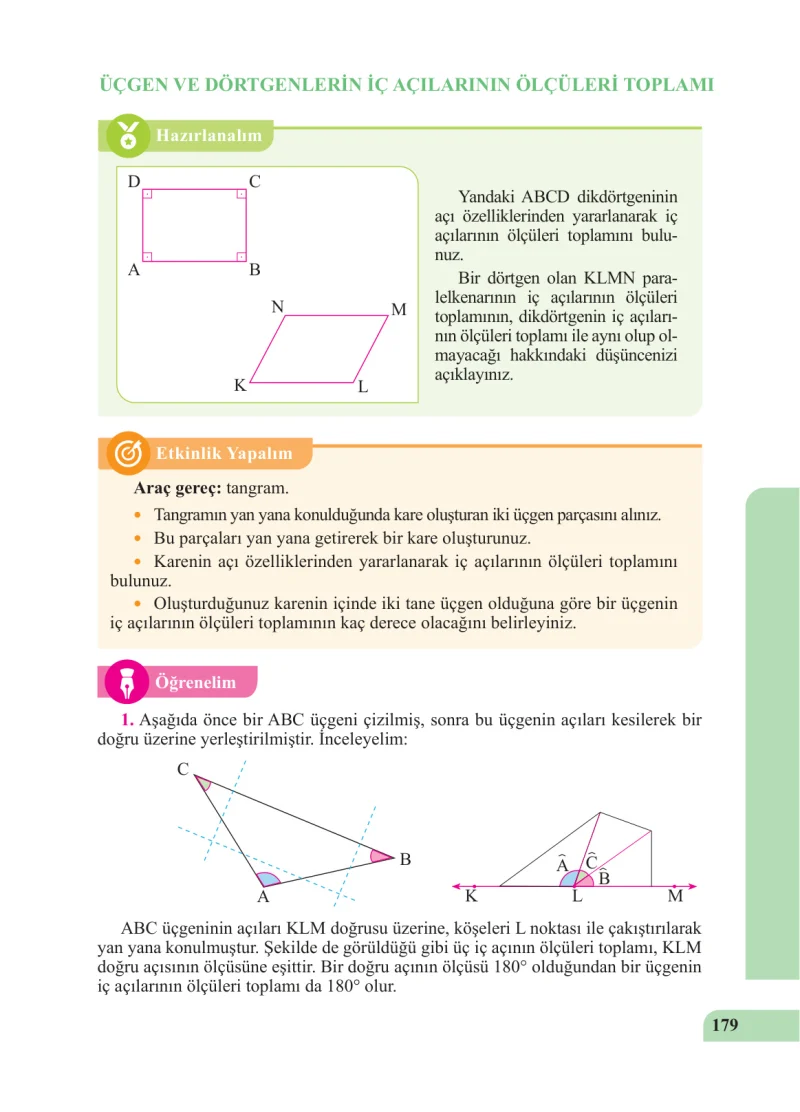 5. Sınıf Matematik Ders Kitabı Cevapları Özgün Yayınları Sayfa 179