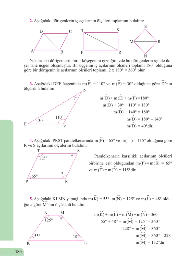 5. Sınıf Matematik Ders Kitabı Cevapları Özgün Yayınları Sayfa 180