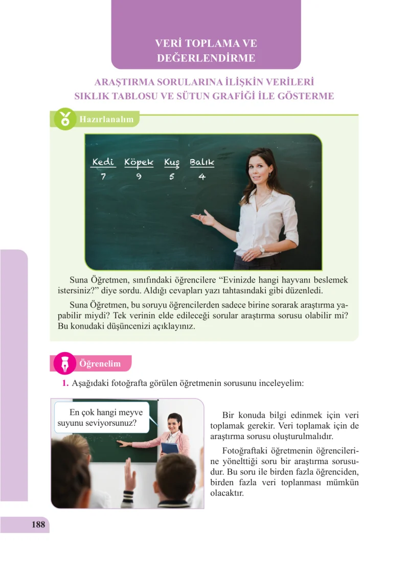 5. Sınıf Matematik Ders Kitabı Cevapları Özgün Yayınları Sayfa 188