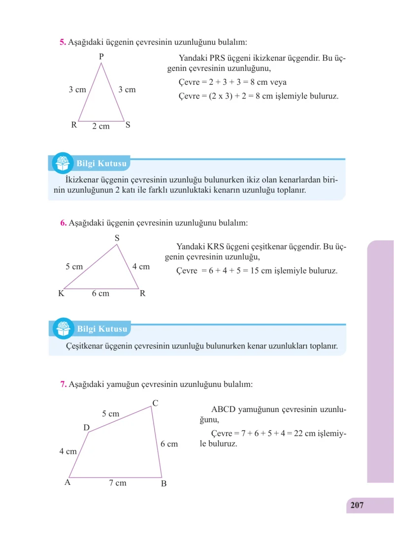 5. Sınıf Matematik Ders Kitabı Cevapları Özgün Yayınları Sayfa 207