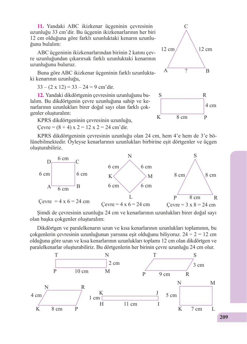 5. Sınıf Matematik Ders Kitabı Cevapları Özgün Yayınları Sayfa 209