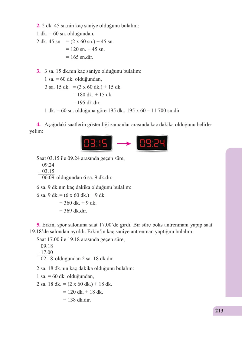 5. Sınıf Matematik Ders Kitabı Cevapları Özgün Yayınları Sayfa 213