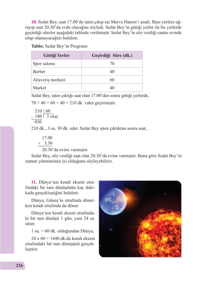 5. Sınıf Matematik Ders Kitabı Cevapları Özgün Yayınları Sayfa 216
