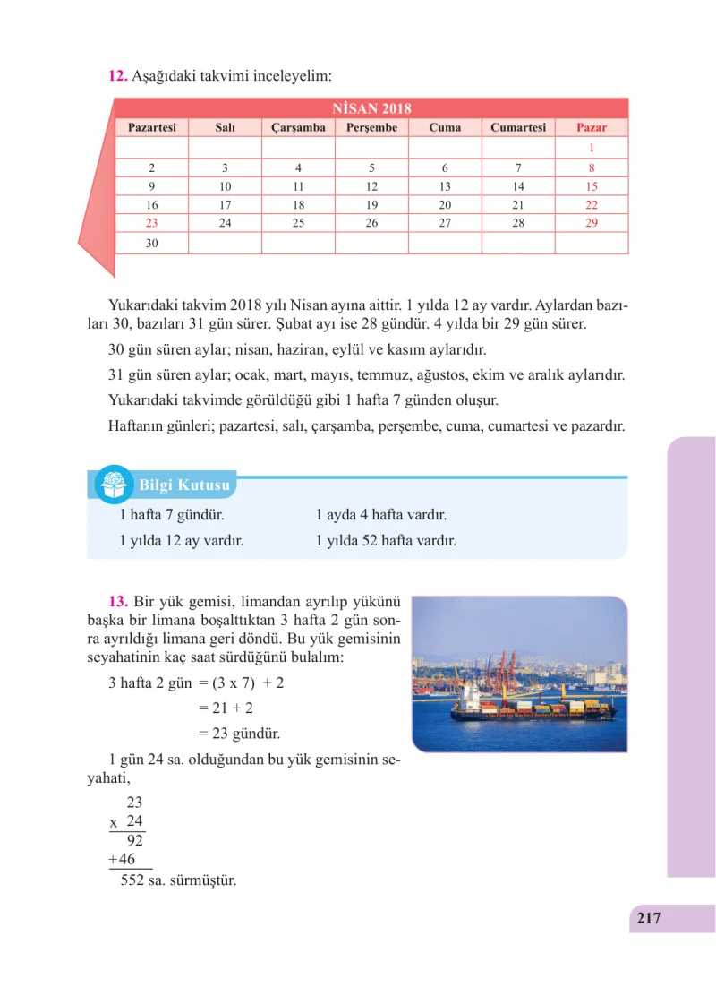 5. Sınıf Matematik Ders Kitabı Cevapları Özgün Yayınları Sayfa 217