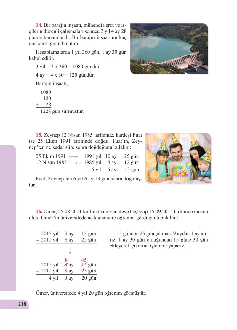 5. Sınıf Matematik Ders Kitabı Cevapları Özgün Yayınları Sayfa 218