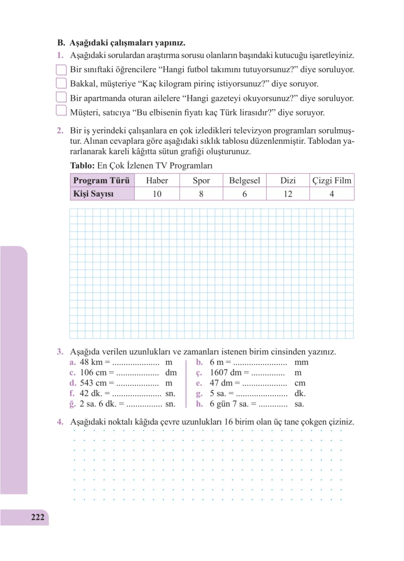 5. Sınıf Matematik Ders Kitabı Cevapları Özgün Yayınları Sayfa 222
