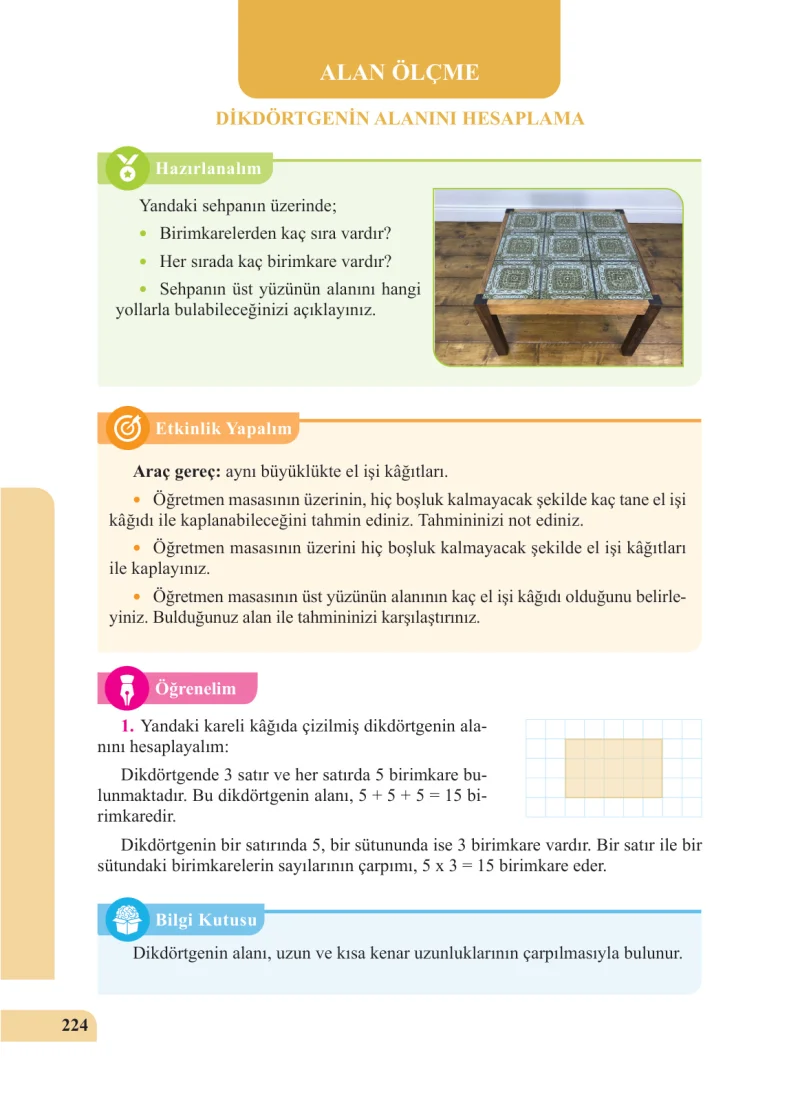 5. Sınıf Matematik Ders Kitabı Cevapları Özgün Yayınları Sayfa 224
