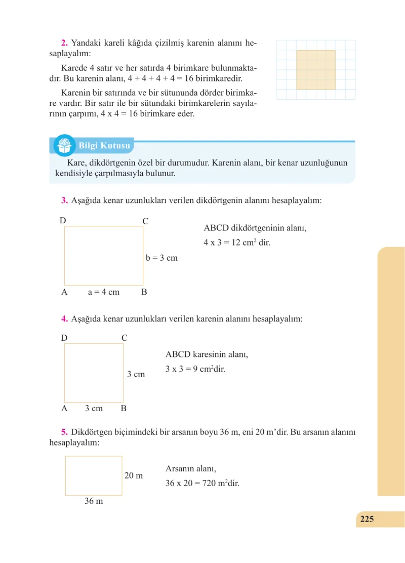 5. Sınıf Matematik Ders Kitabı Cevapları Özgün Yayınları Sayfa 225