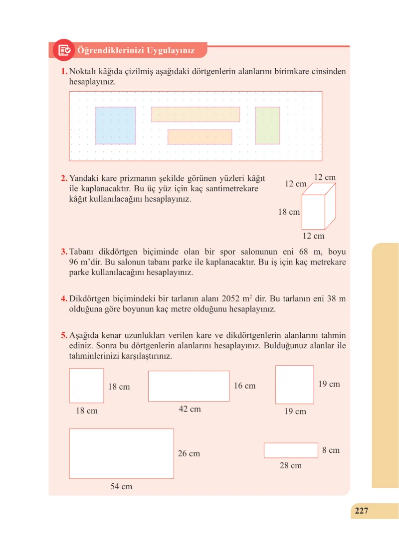 5. Sınıf Matematik Ders Kitabı Cevapları Özgün Yayınları Sayfa 227