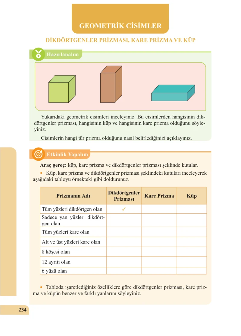 5. Sınıf Matematik Ders Kitabı Cevapları Özgün Yayınları Sayfa 234
