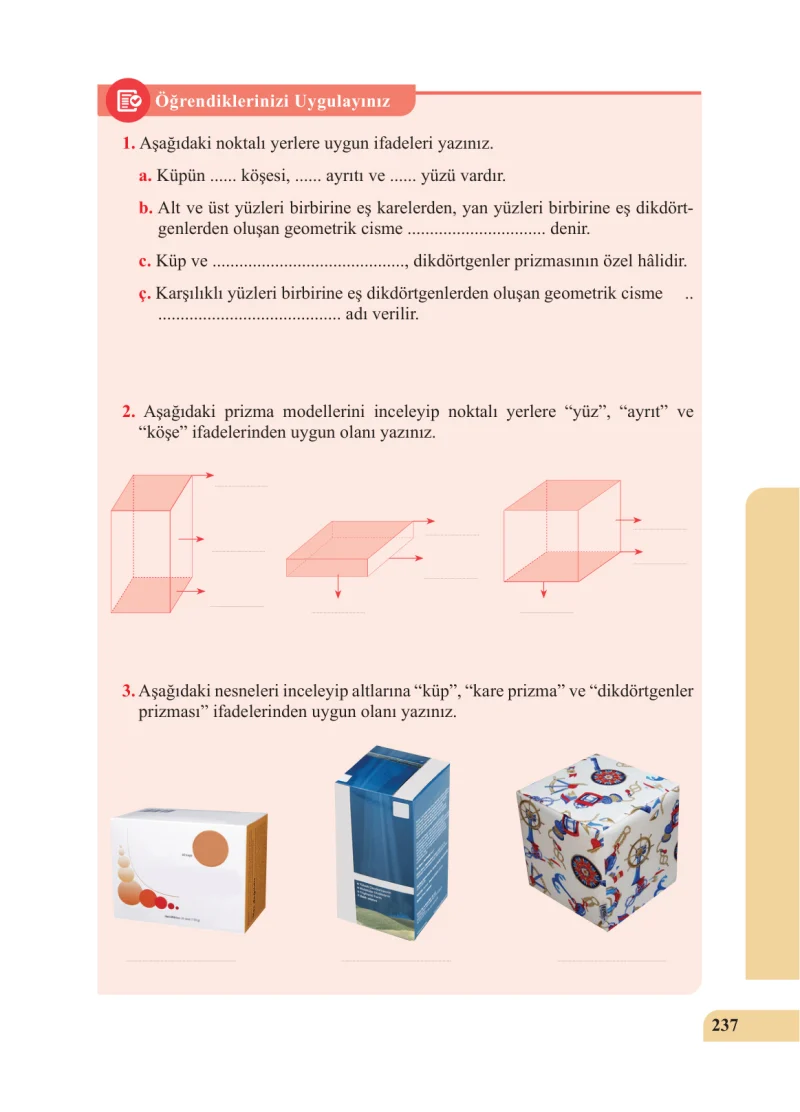 5. Sınıf Matematik Ders Kitabı Cevapları Özgün Yayınları Sayfa 237