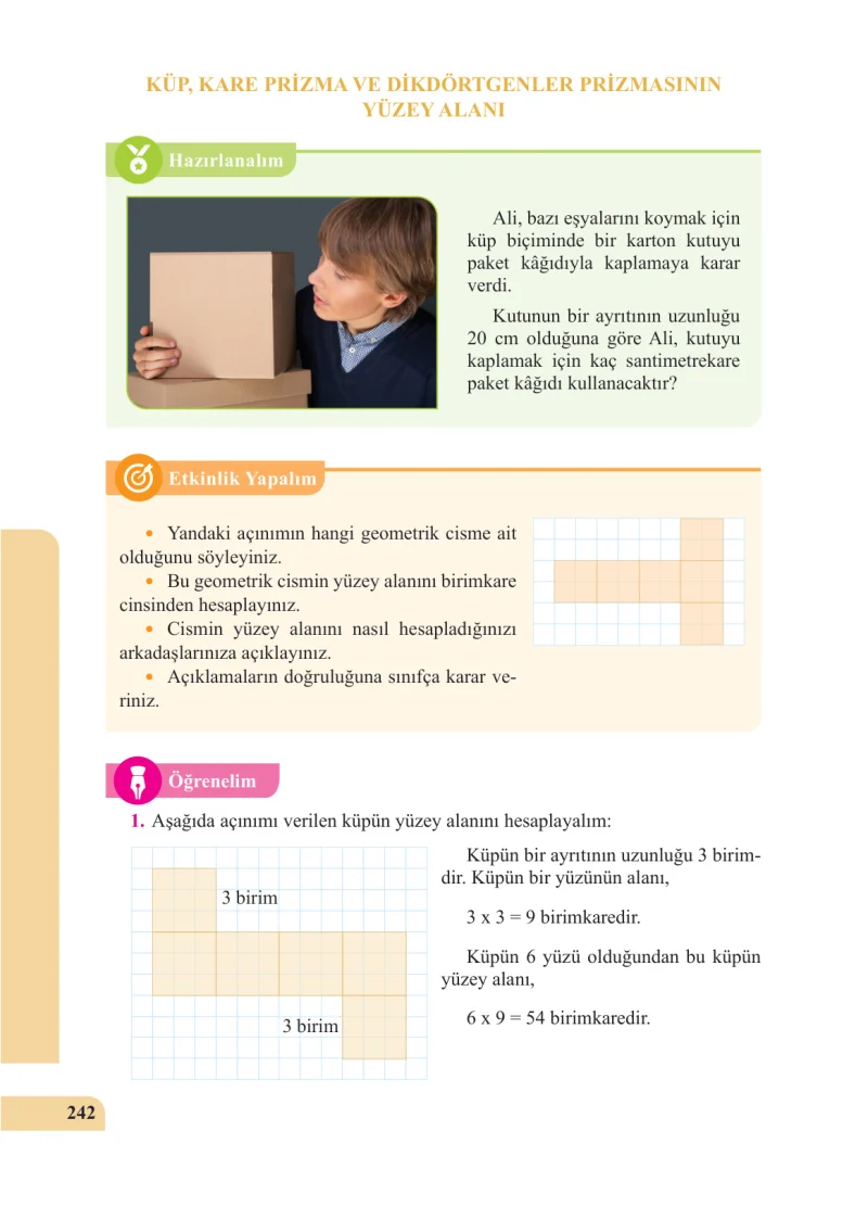 5. Sınıf Matematik Ders Kitabı Cevapları Özgün Yayınları Sayfa 242
