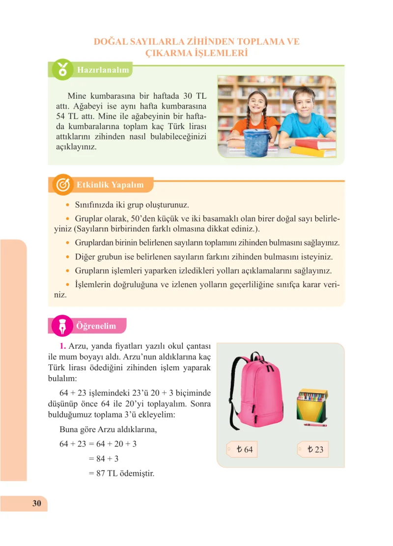 5. Sınıf Matematik Ders Kitabı Cevapları Özgün Yayınları Sayfa 30