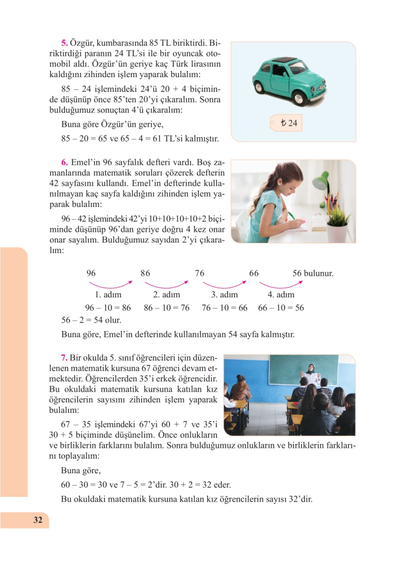 5. Sınıf Matematik Ders Kitabı Cevapları Özgün Yayınları Sayfa 32