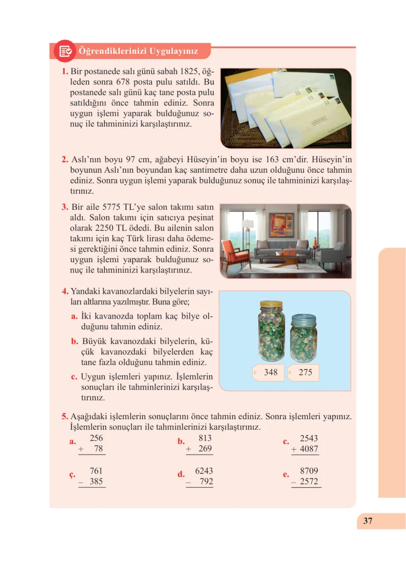 5. Sınıf Matematik Ders Kitabı Cevapları Özgün Yayınları Sayfa 37
