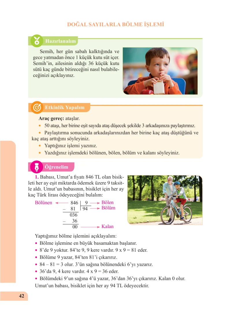 5. Sınıf Matematik Ders Kitabı Cevapları Özgün Yayınları Sayfa 42