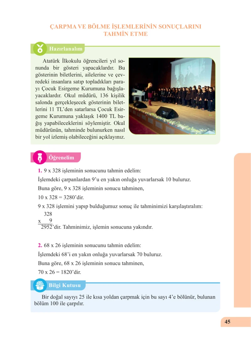 5. Sınıf Matematik Ders Kitabı Cevapları Özgün Yayınları Sayfa 45