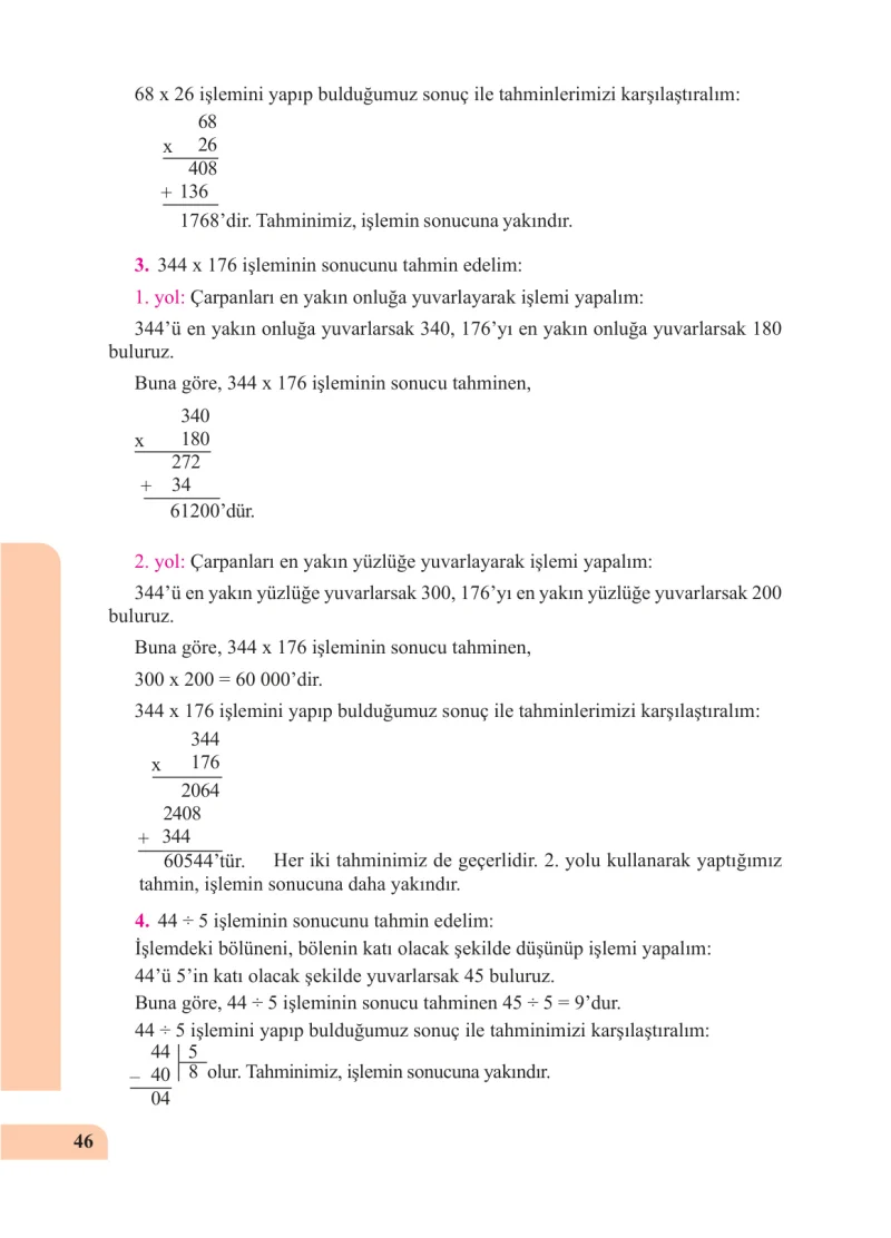 5. Sınıf Matematik Ders Kitabı Cevapları Özgün Yayınları Sayfa 46