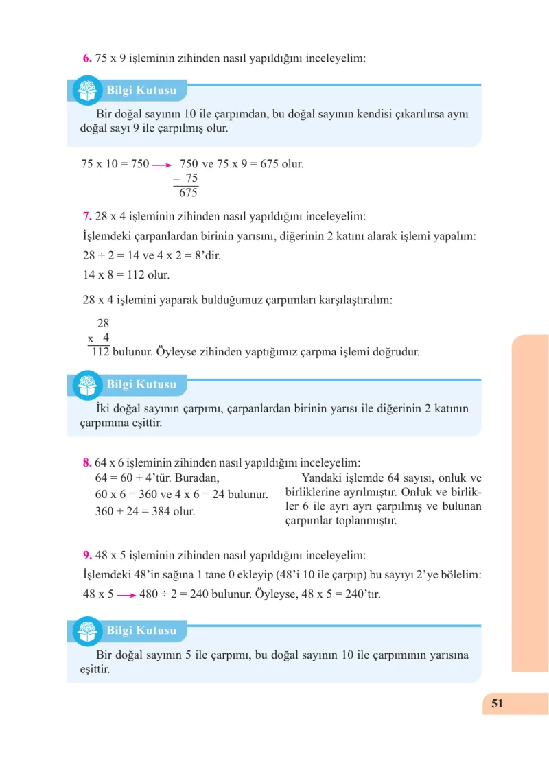 5. Sınıf Matematik Ders Kitabı Cevapları Özgün Yayınları Sayfa 51