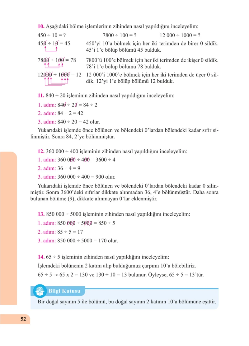 5. Sınıf Matematik Ders Kitabı Cevapları Özgün Yayınları Sayfa 52