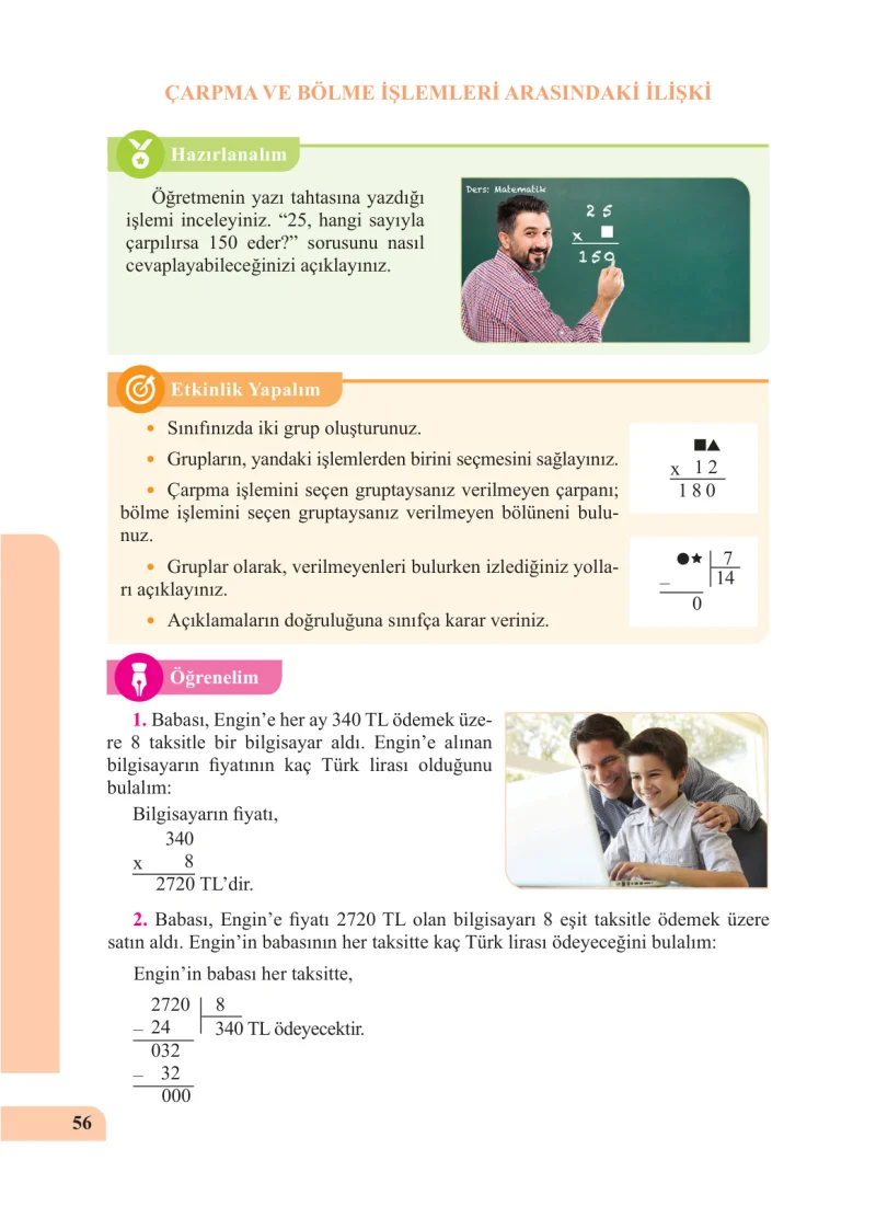 5. Sınıf Matematik Ders Kitabı Cevapları Özgün Yayınları Sayfa 56
