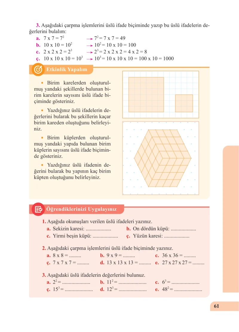 5. Sınıf Matematik Ders Kitabı Cevapları Özgün Yayınları Sayfa 61