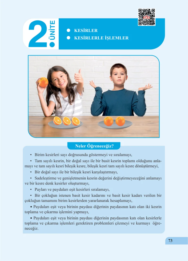 5. Sınıf Matematik Ders Kitabı Cevapları Özgün Yayınları Sayfa 73