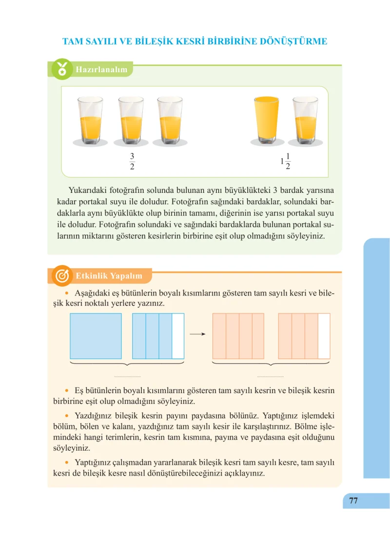 5. Sınıf Matematik Ders Kitabı Cevapları Özgün Yayınları Sayfa 77