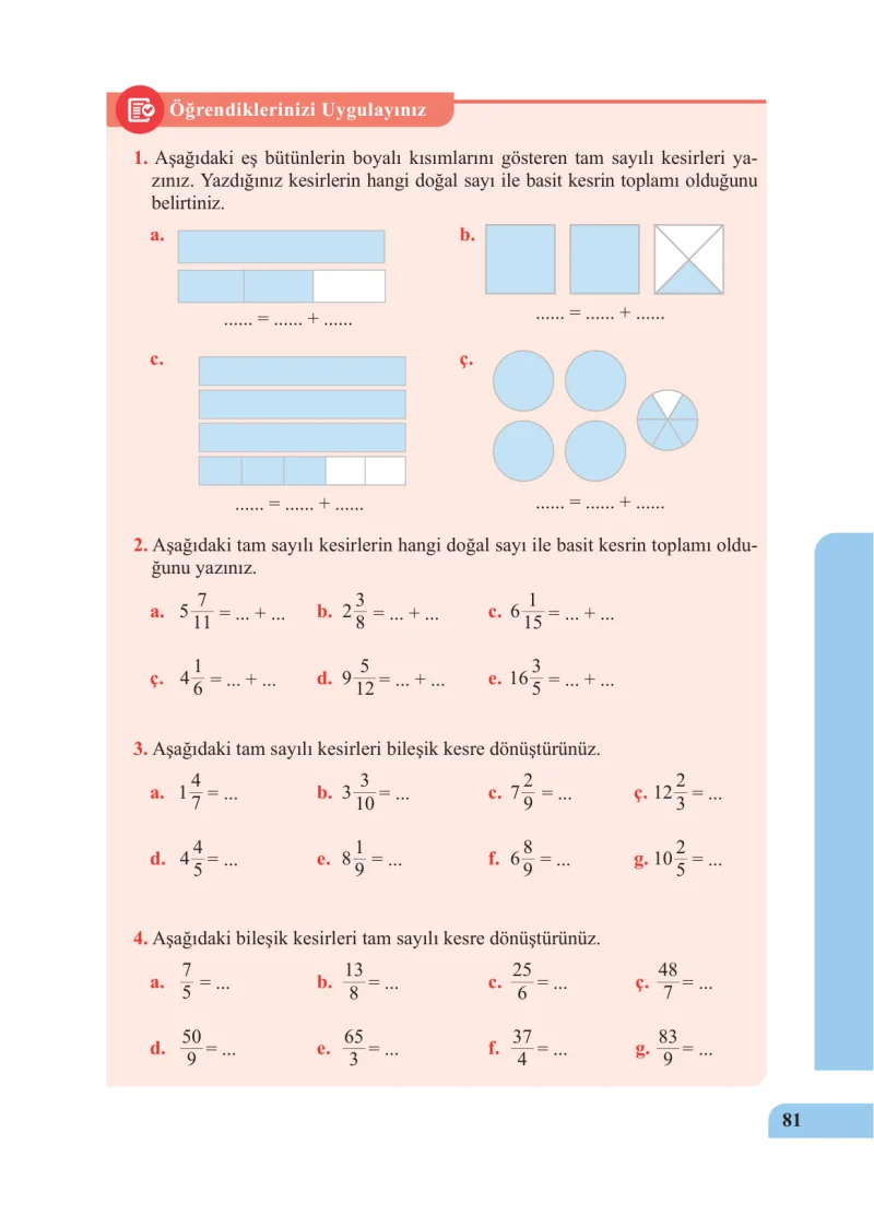 5. Sınıf Matematik Ders Kitabı Cevapları Özgün Yayınları Sayfa 81