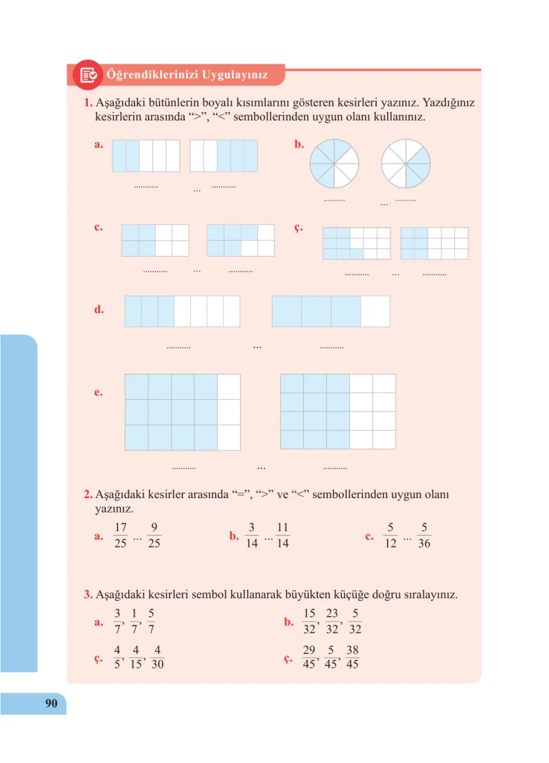 5. Sınıf Matematik Ders Kitabı Cevapları Özgün Yayınları Sayfa 90