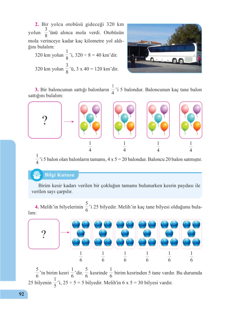 5. Sınıf Matematik Ders Kitabı Cevapları Özgün Yayınları Sayfa 92